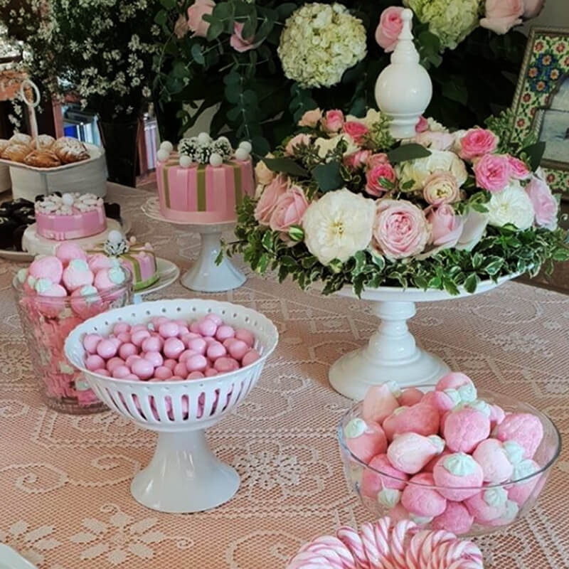 Krixi Collection: Ροζ κουφέτα για candy bar για βάπτιση ή πάρτι κοριτσιού