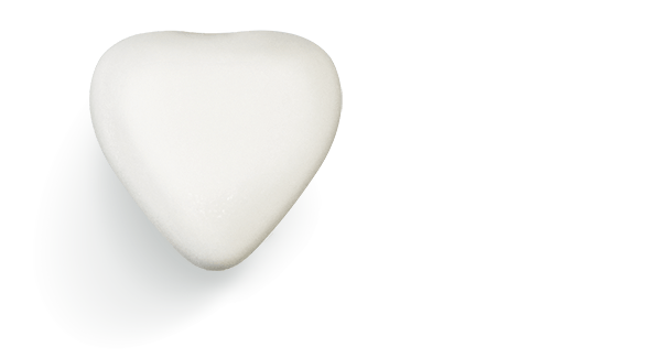 Λευκό κουφέτο καρδιά